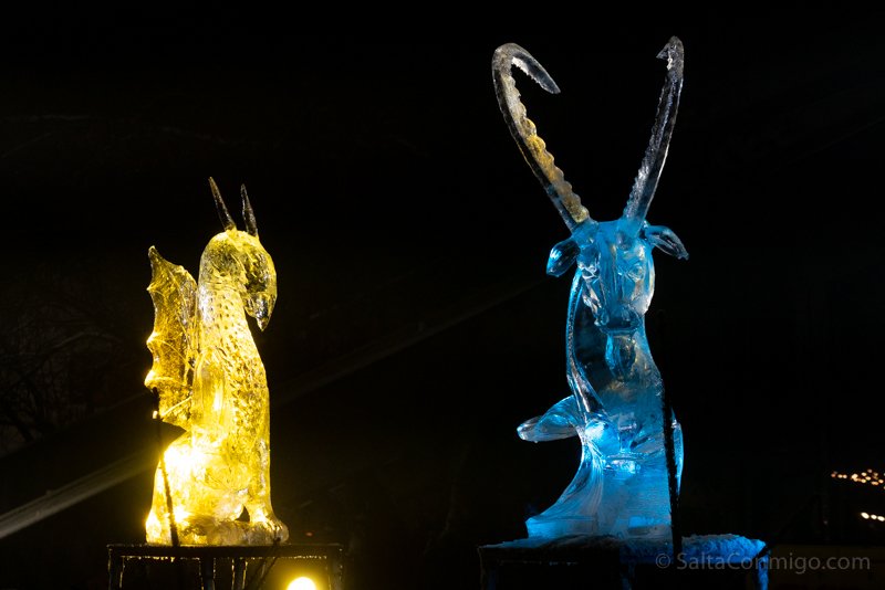 POZnan Ice Festival Dragon Goat