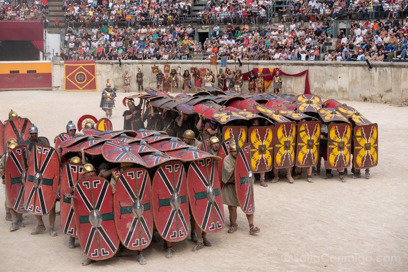 Roman Days of Nîmes Arena Legionaries Turtle