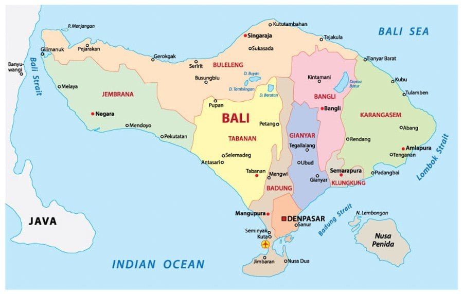 Mapa Turístico De Bali ¿Dónde Está La Isla De Bali Indonesia En El Mapa Mundial?