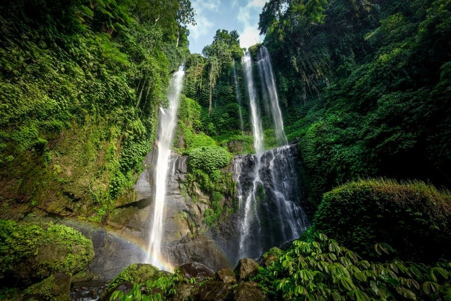 Cascada de Bali en Indonesia