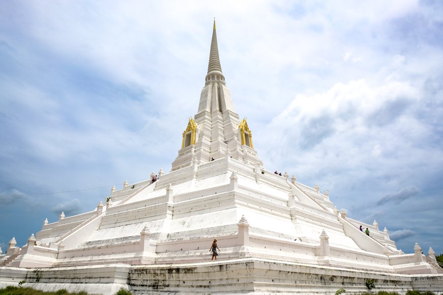 Wat Phu Khao Thong Ruinas Ayutthaya Templos Parque Histórico Bangkok Tailandia