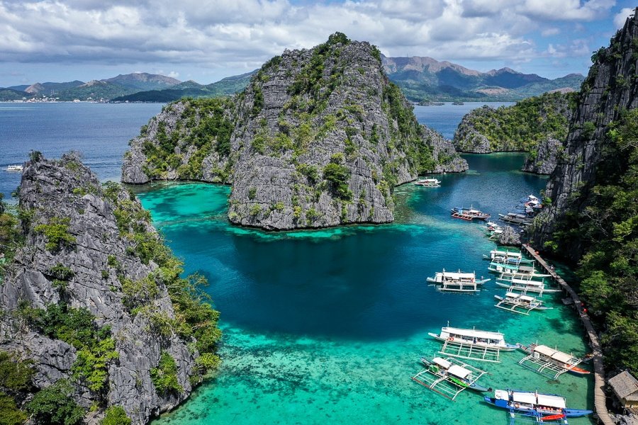 Mirador del lago Kayangan en Coron Palawan Filipinas