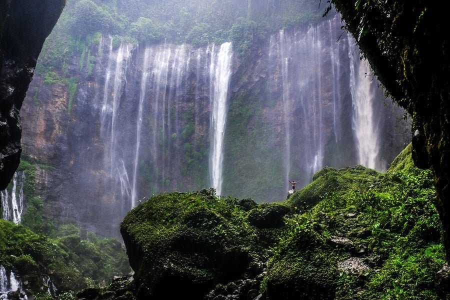 Cascada Tumpak Sewu en Java Oriental, Indonesia