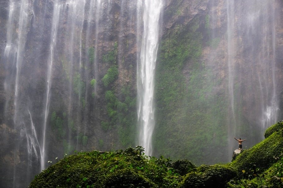 Cascada Tumpak Sewu en Java Oriental, Indonesia