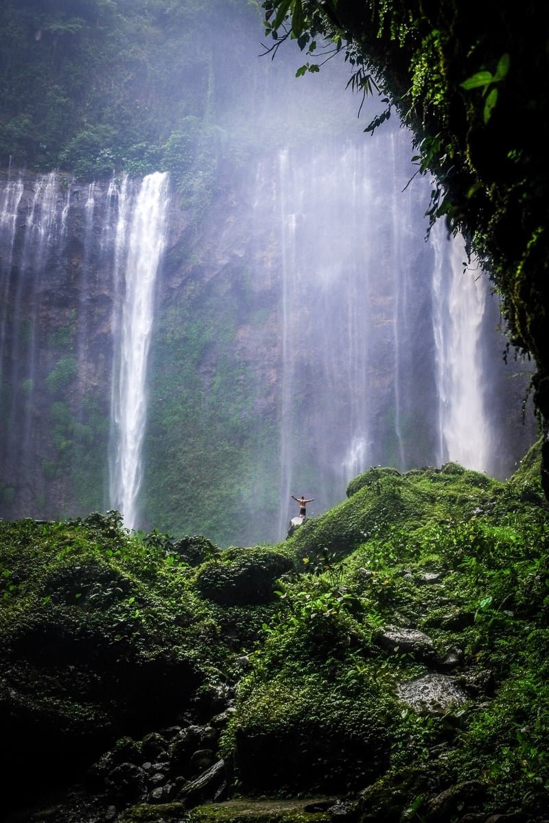 Cascada Tumpak Sewu en Java Oriental, Indonesia