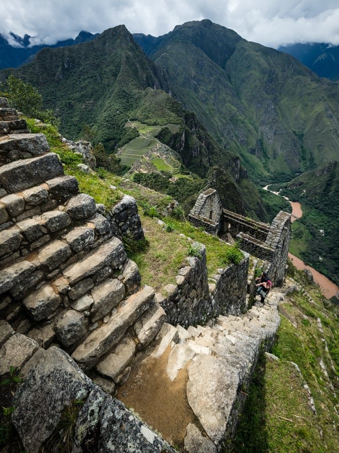 Caminata Huayna Picchu Machu Picchu Escaleras De La Muerte Perú Montaña Wayna Picchu