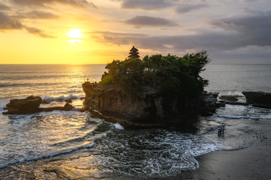 Tanah Lot Atardecer Templo Bali Indonesia