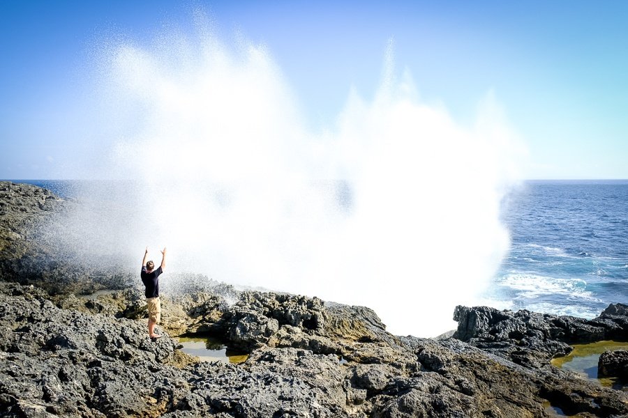 Playa de humo en Nusa Penida Bali