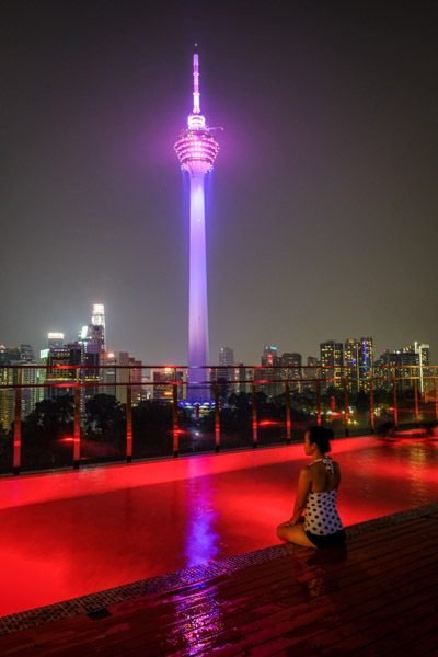 Kuala Lumpur Malasia KL Piscina en la azotea