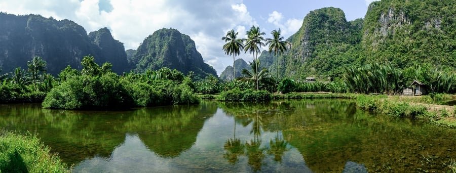 Panorama en Maros Sulawesi Indonesia