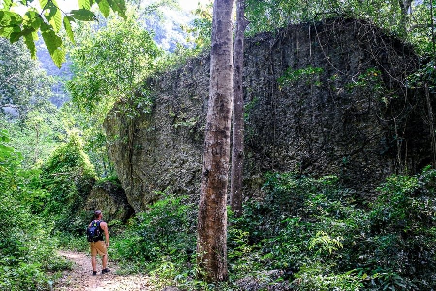 Roca gigante en Maros Sulawesi Indonesia