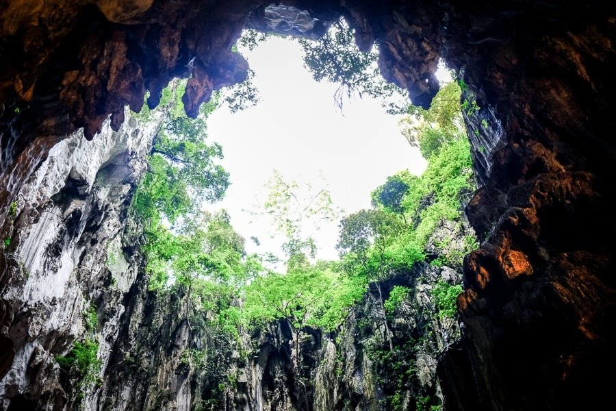 Techo de las cuevas de Batu en Malasia