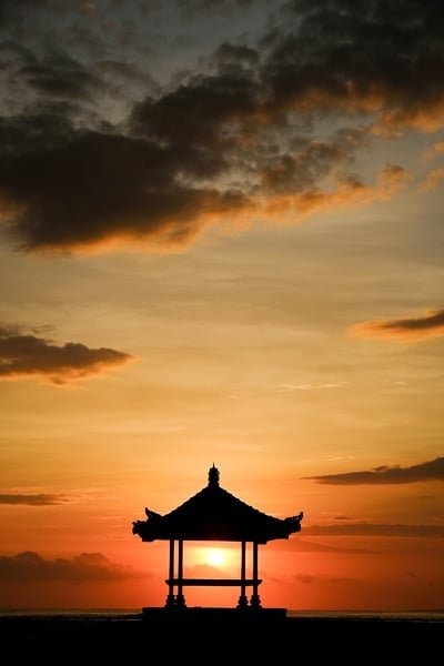 Mirador en la playa de Sanur Amanecer en Bali