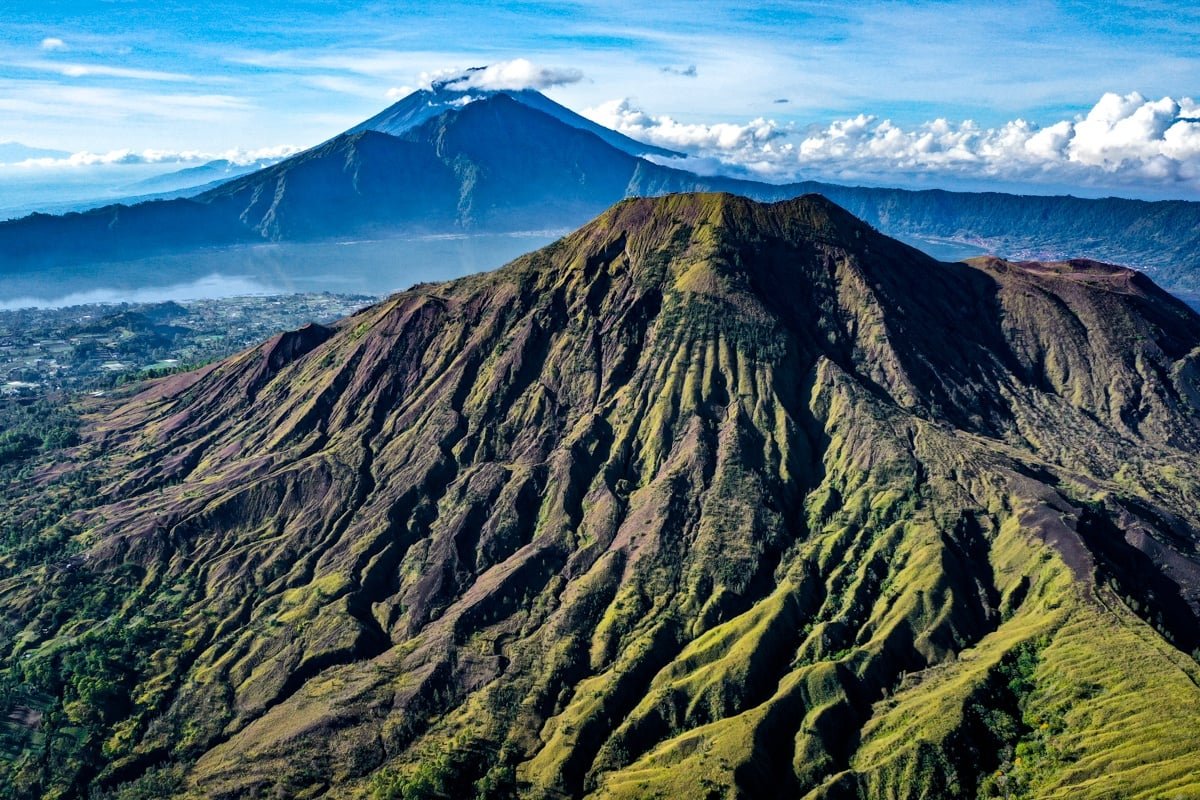 bali drone fotografía monte batur volcán