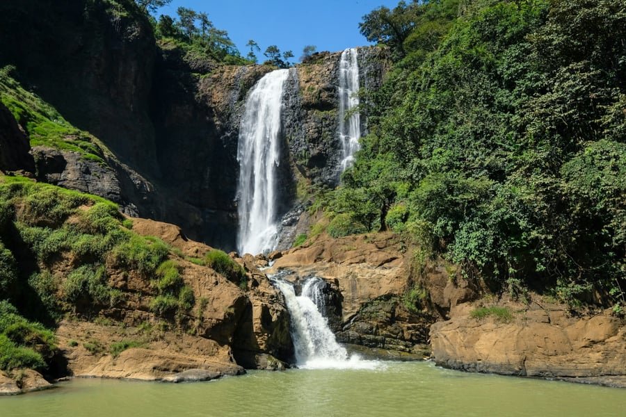 Curug Puncak Manik Cascada Geoparque Ciletuh Java Occidental Indonesia