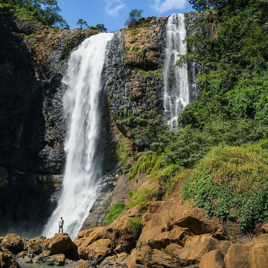 Curug Puncak Manik Cascada Geoparque Ciletuh Java Occidental Indonesia