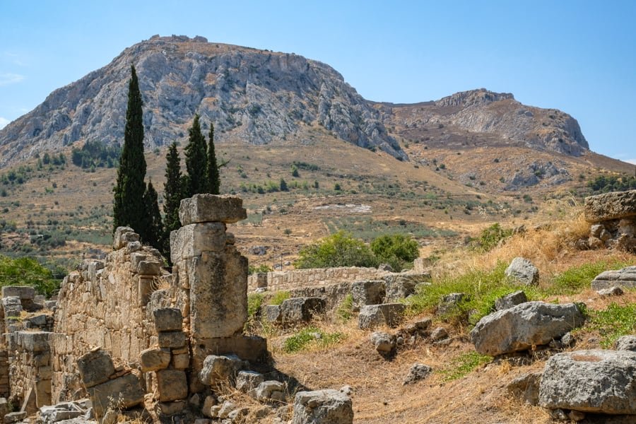 Ruinas de la antigua Corinto, Grecia