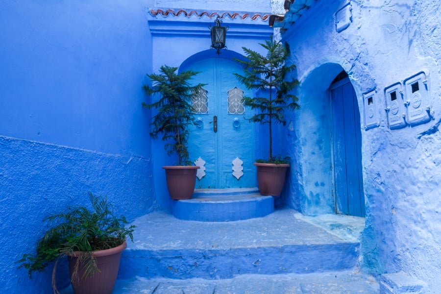 puerta azul