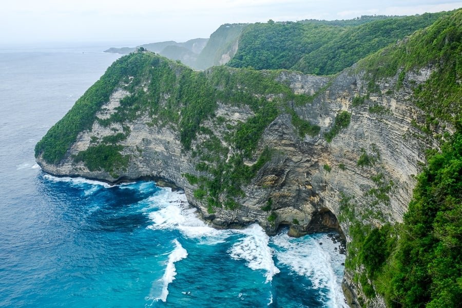 Pererenan Cliff Point en Nusa Penida, Bali