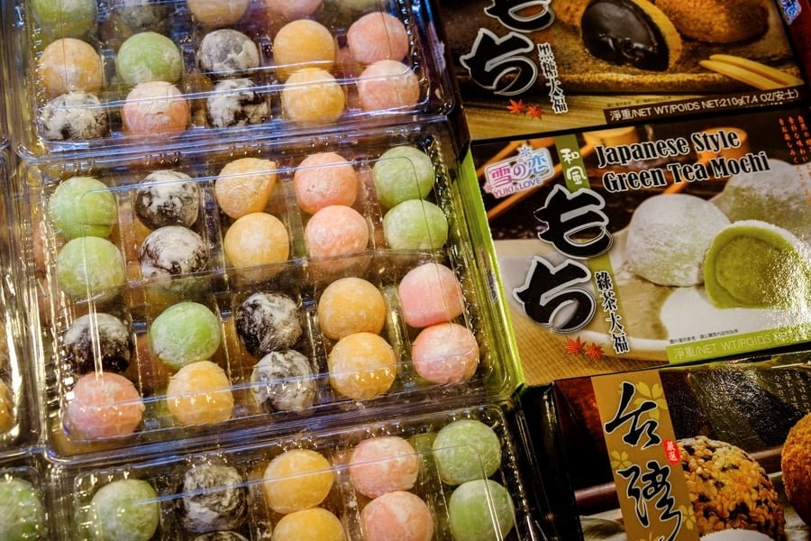 Bocadillos de dulces de mochi