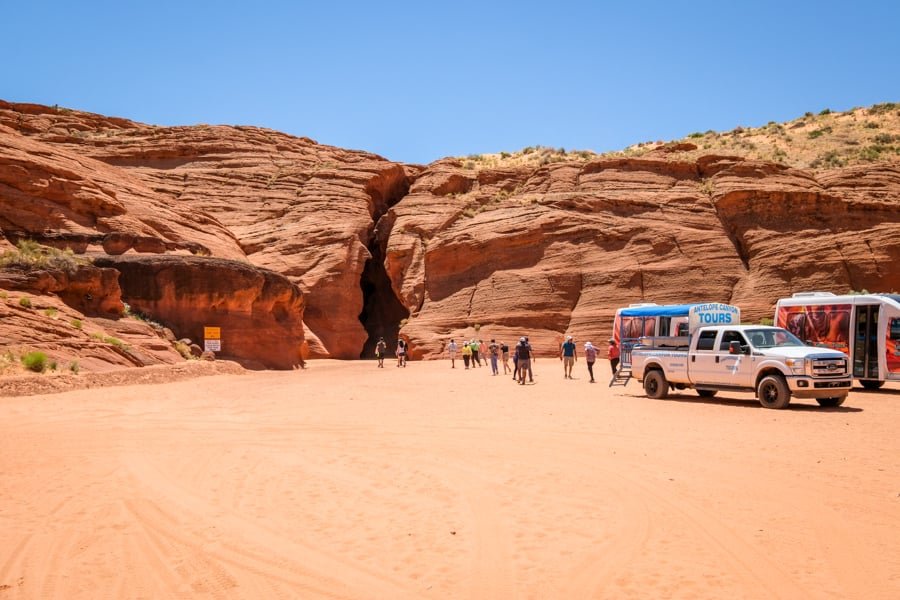 La entrada de Upper Canyon