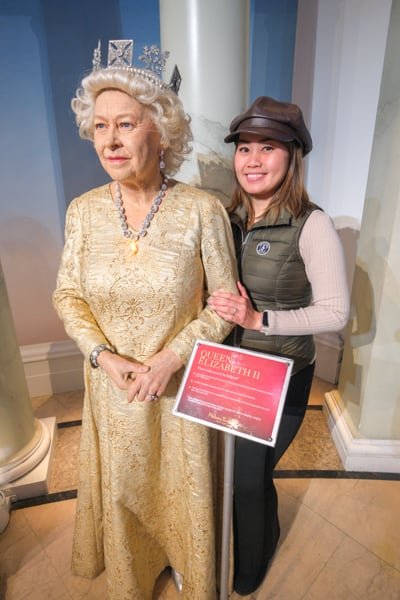Maniquí de la reina Isabel en Madame Tussauds
