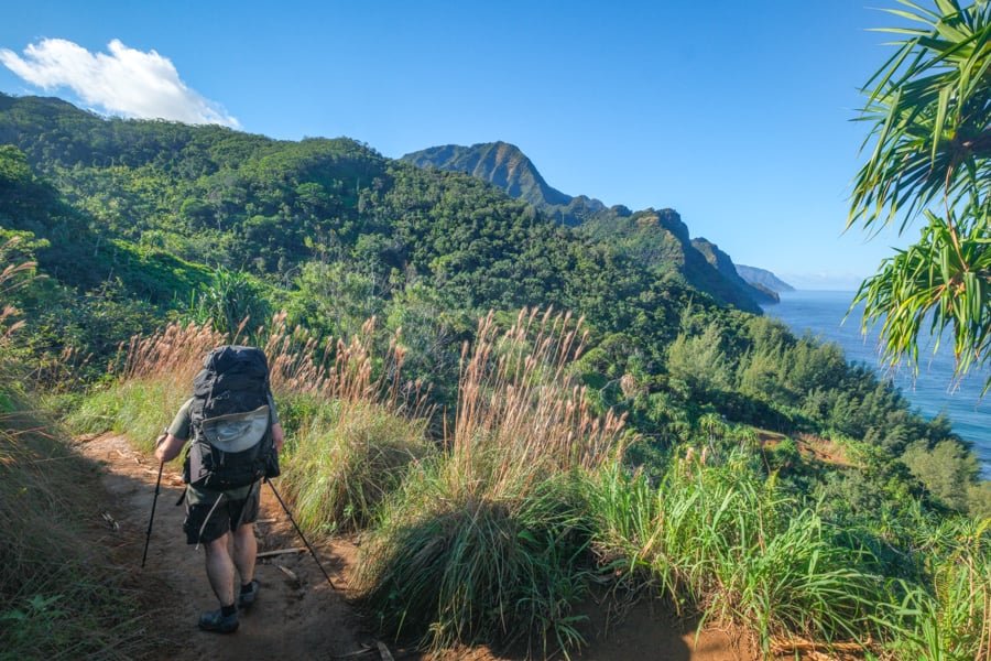 Primeras vistas del sendero Kalalau en Kauai Hawaii