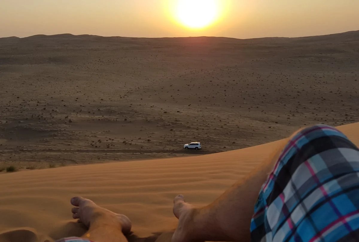 Acampada salvaje en Wahiba Sands de Omán