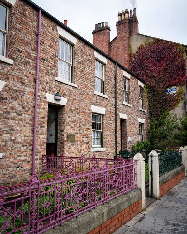 Filas de casas en el Museo Beamish