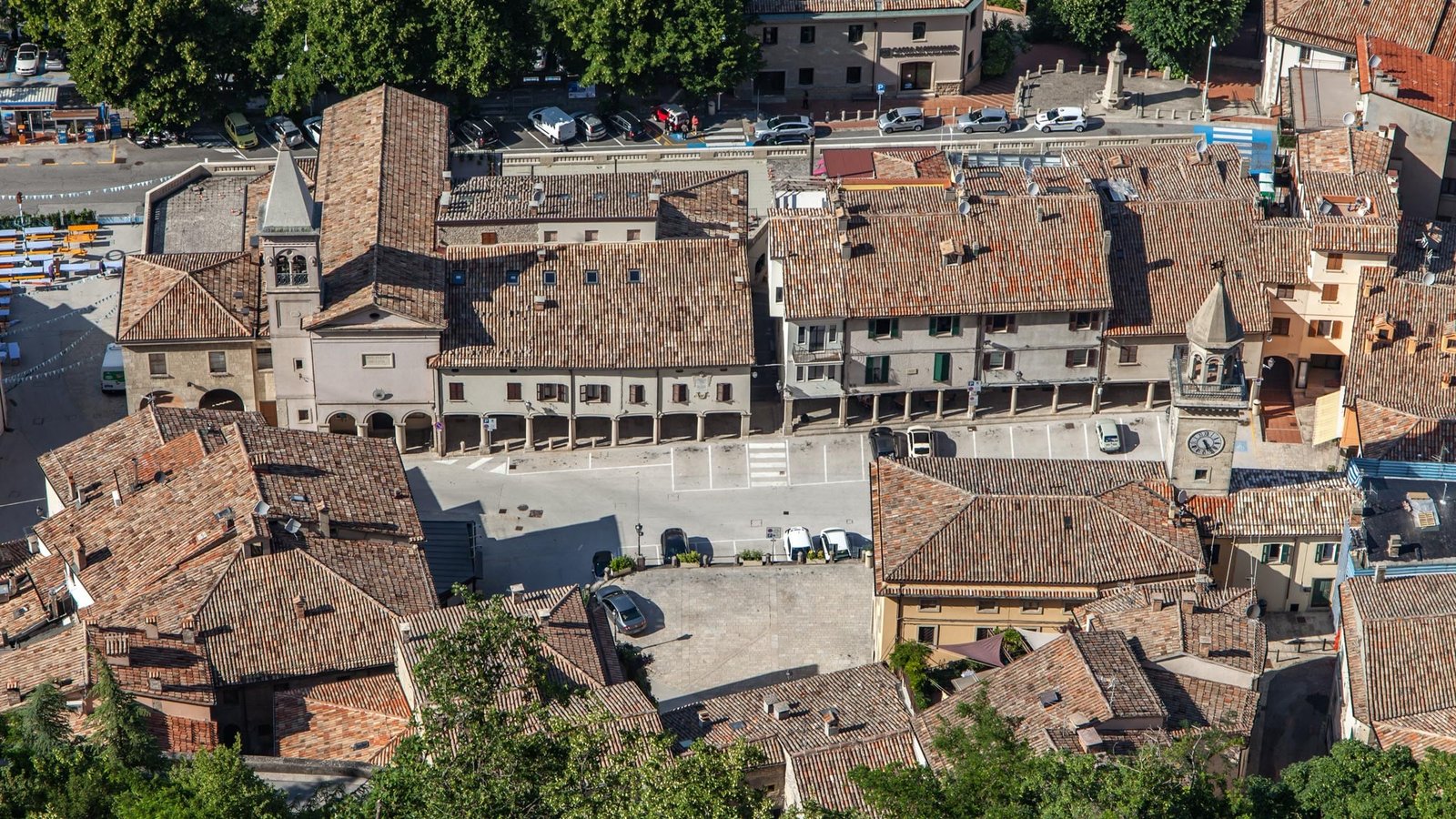 Parte inferior del casco antiguo de San Marino
