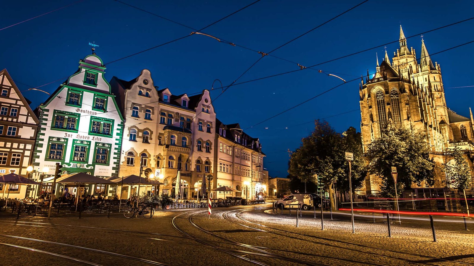 Noche en Erfurt Turingia