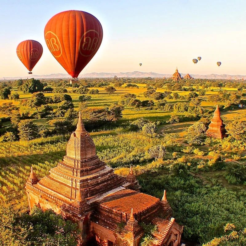 Globos sobre Bagan Fotos