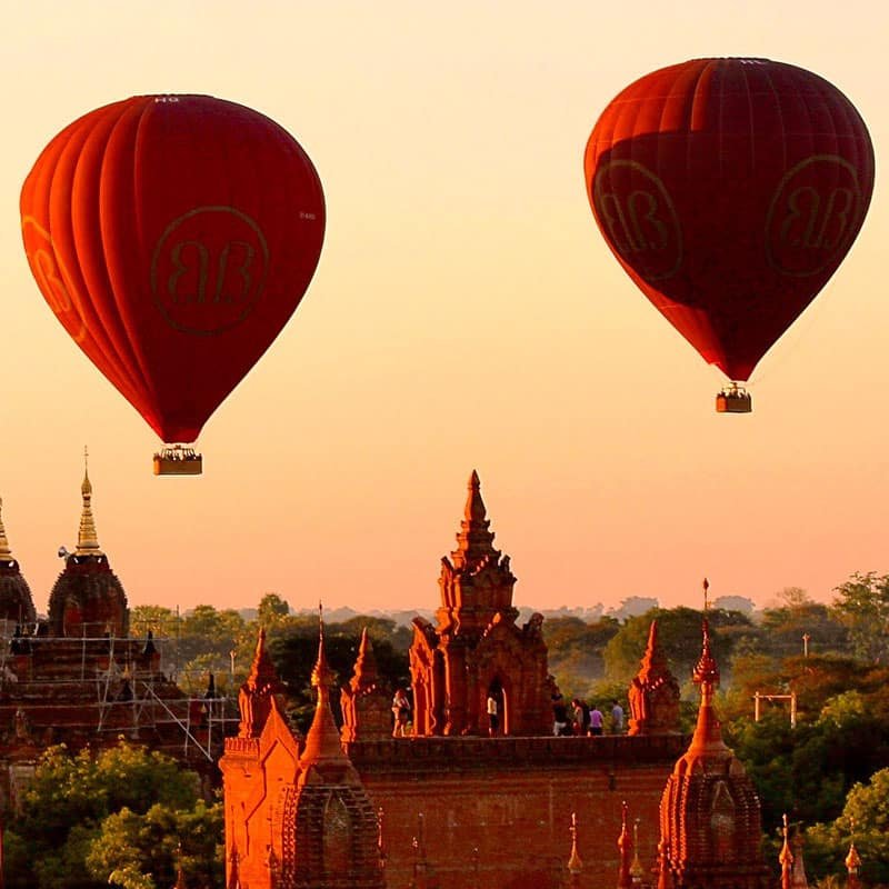 Revisión del paseo en globo en Bagan